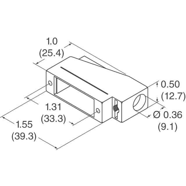 165X10449XE Conec  Capots de connecteurs D-Sub en forme de D